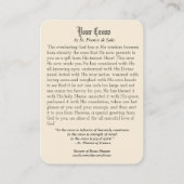 Jezus die een kruisgebed heeft voor de religieuze visitekaartje (Achterkant)