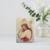 Jezus die een kruisgebed heeft voor de religieuze visitekaartje (Staand voorkant)