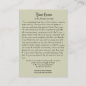 Jezus die een kruisgebed heeft voor de religieuze  visitekaartje (Achterkant)