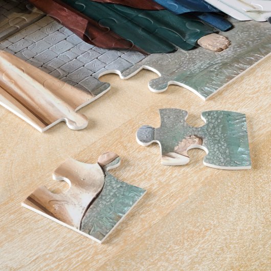 Jezus die het kruis draagt legpuzzel (Zijkant)