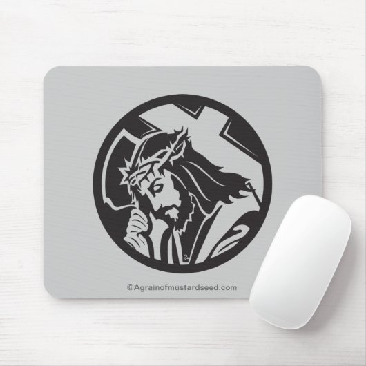 Jezus die het kruis draagt muismat (Met muis)