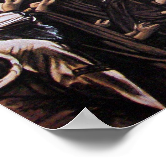 Jezus die het kruis draagt poster (Hoek)