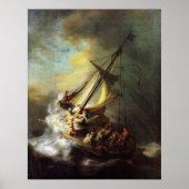 Jezus die het Storm in het Zee van Galilea kalmeer Poster (Voorkant)