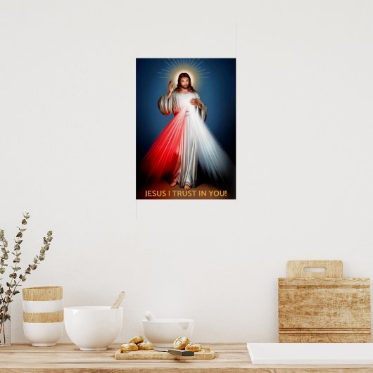 Jezus die ik vertrouw op jou poster (Keuken)