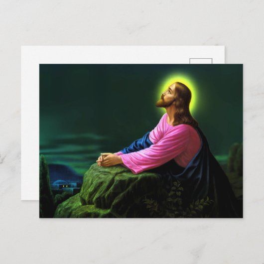 Jezus die katholiek Poster Greetingscard predikt Briefkaart (Voorkant / Achterkant)