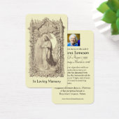 Jezus die Latijn Funeral Prayer Memorial Kaart ken (Bureau)