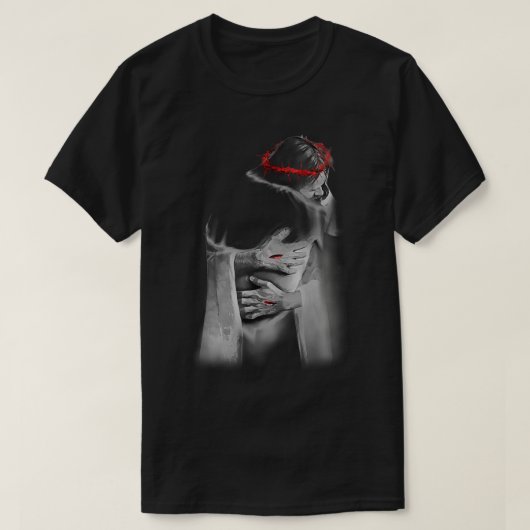 Jezus die me aanklaagt me God Hug Chris T-shirt (Design voorkant)