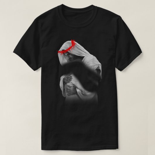 Jezus die me aanklaagt me God Hug Chris T-shirt (Design voorkant)