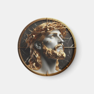 Jezus die naar de hemel kijkt met doornen magneet