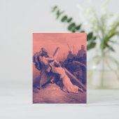 Jezus die onder het kruis valt | Bijbel Briefkaart (Staand voorkant)