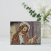 Jezus die op de deur tikt briefkaart (Staand voorkant)
