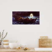 Jezus die op het water loopt, Amedee Varin Poster (Keuken)