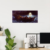 Jezus die op het water loopt, Amedee Varin Poster (Thuiskantoor)