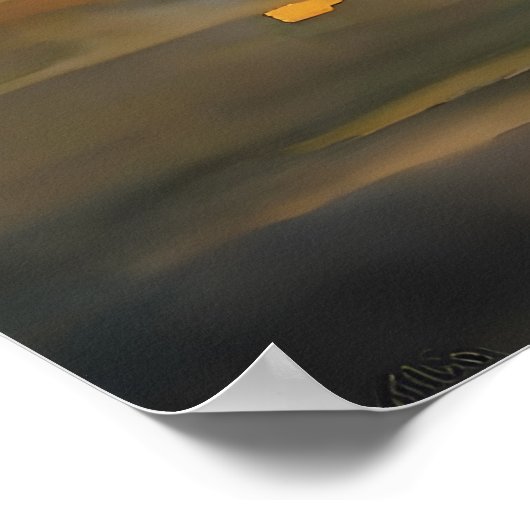 Jezus die op het water loopt poster (Hoek)