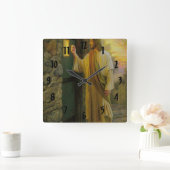 Jezus die op je deur klopt 6a vierkante klok (Huis)