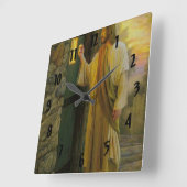 Jezus die op je deur klopt 6a vierkante klok (Hoek)