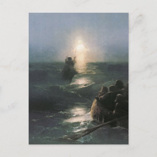 Jezus die op water loopt, Ivan Aivazovsky Painting Briefkaart (Voorkant)