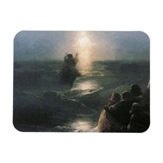 Jezus die op water loopt, Ivan Aivazovsky Painting Magneet (Horizontaal)