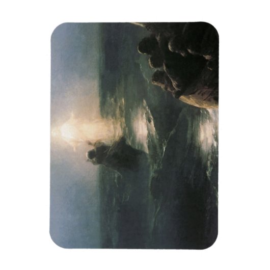 Jezus die op water loopt, Ivan Aivazovsky Painting Magneet (Verticaal)