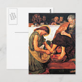 Jezus die Peter's Feet wassen Briefkaart (Voorkant / Achterkant)