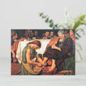 Jezus die Peter's Feet wassen Kaart (Staand voorkant)