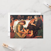 Jezus die Peter's Feet wassen Kaart (Voorkant / Achterkant in situ)