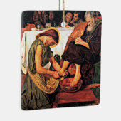Jezus die Peter's Feet wassen Keramisch Ornament (Rechts)