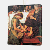 Jezus die Peter's Feet wassen Keramisch Ornament (Links)