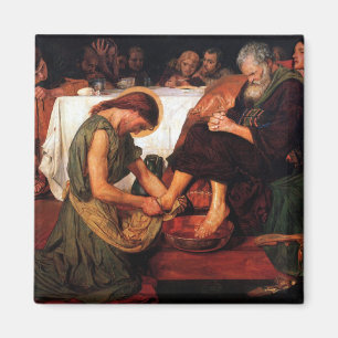 Jezus die Peter's Feet wassen Magneet