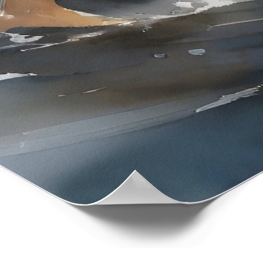 Jezus die Petrus uit het water hielp Poster (Hoek)