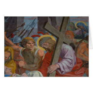 Jezus die zijn kruis draagt