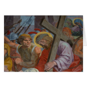 Jezus die zijn kruis draagt