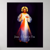 Jezus Divine Mercy 2 Poster - Jezus, ik vertrouw i (Voorkant)