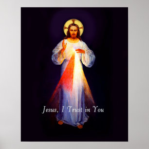 Jezus Divine Mercy 2 Poster - Jezus, ik vertrouw i