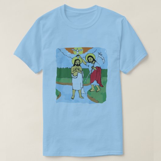 Jezus doop Ethiopische Timket / ጥምቀትቲር ትሸT-Shirt T-shirt (Design voorkant)
