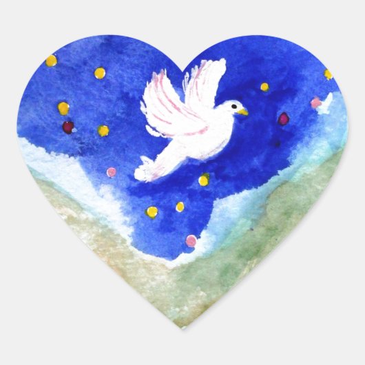 Jezus doop hart sticker (Voorkant)