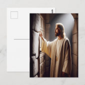 Jezus door de deur bij zonsopgang briefkaart (Voorkant / Achterkant)