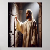 Jezus door de deur bij zonsopgang poster (Voorkant)