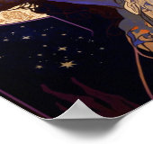 Jezus door Mucha AI Generated Art Poster (Hoek)