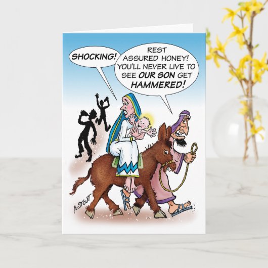 Jezus "doorgedraaid" - kaart (Gele Bloem)