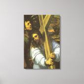 Jezus draagt dwars door Wrapped Canvas Afdruk (Voorkant)