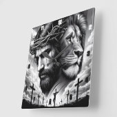 Jezus draagt een doornenkroon vierkante klok (Hoek)