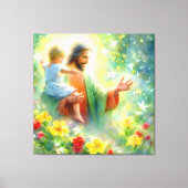 Jezus draagt een kinderdoek Afbeelding 14 Canvas Afdruk (Voorkant)