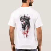 JEZUS draagt een kroon T-shirt (Achterkant)