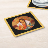 Jezus draagt een verloren lamp kartonnen onderzetters (Schuin)