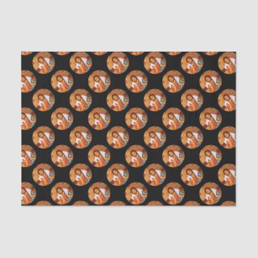 Jezus draagt een verloren lamp tissuepapier (Voorkant)