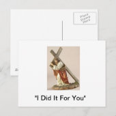 Jezus draagt het kruis. briefkaart (Voorkant / Achterkant)