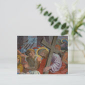 Jezus draagt het kruis briefkaart (Staand voorkant)