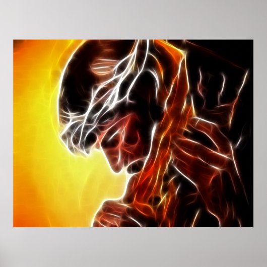 Jezus draagt het kruis poster (Voorkant)