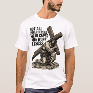 Jezus draagt het Kruis Vintage Christelijk T-shirt